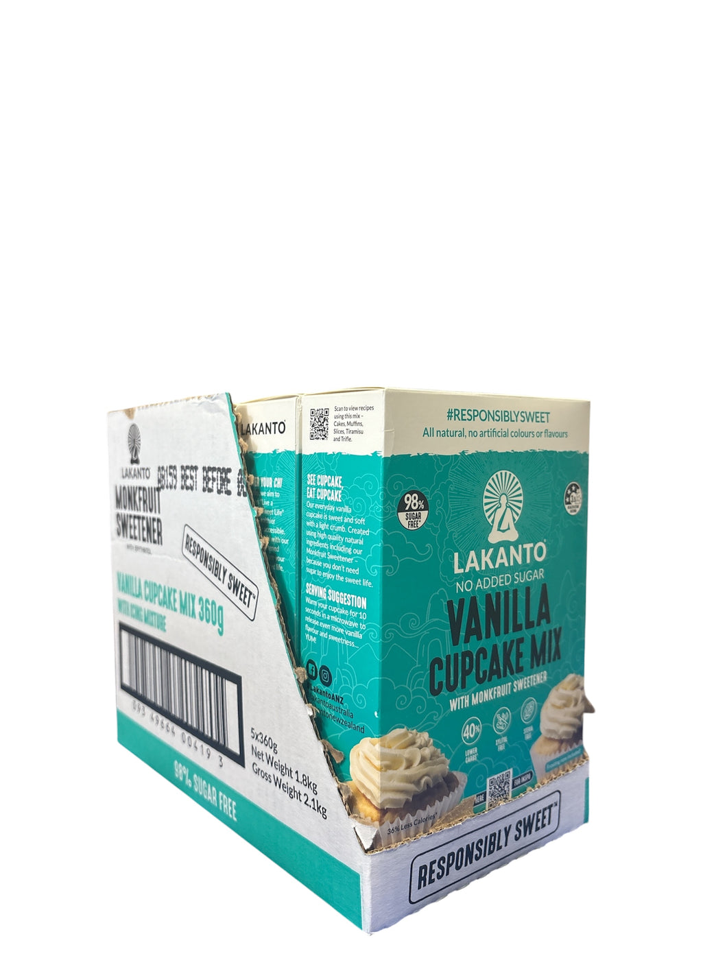 Vanilla Cupcake and Icing Mix 98% Sugar-Free 360g