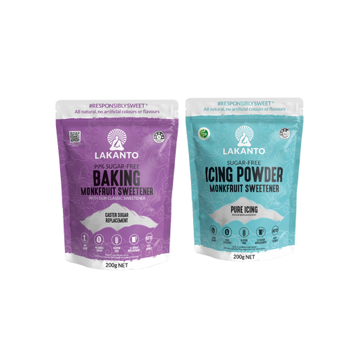 Lakanto Monkfruit Sweetener Baking Blend and Icing Powder Bundle