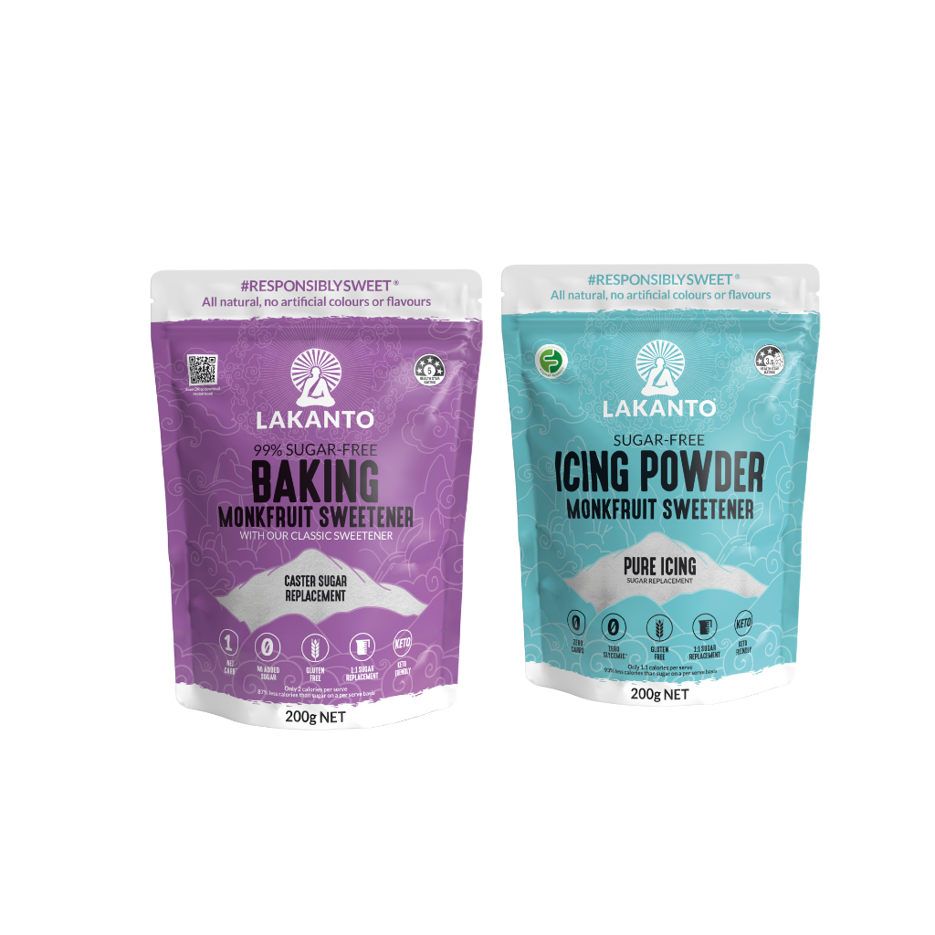 Lakanto Monkfruit Sweetener Baking Blend and Icing Powder Bundle