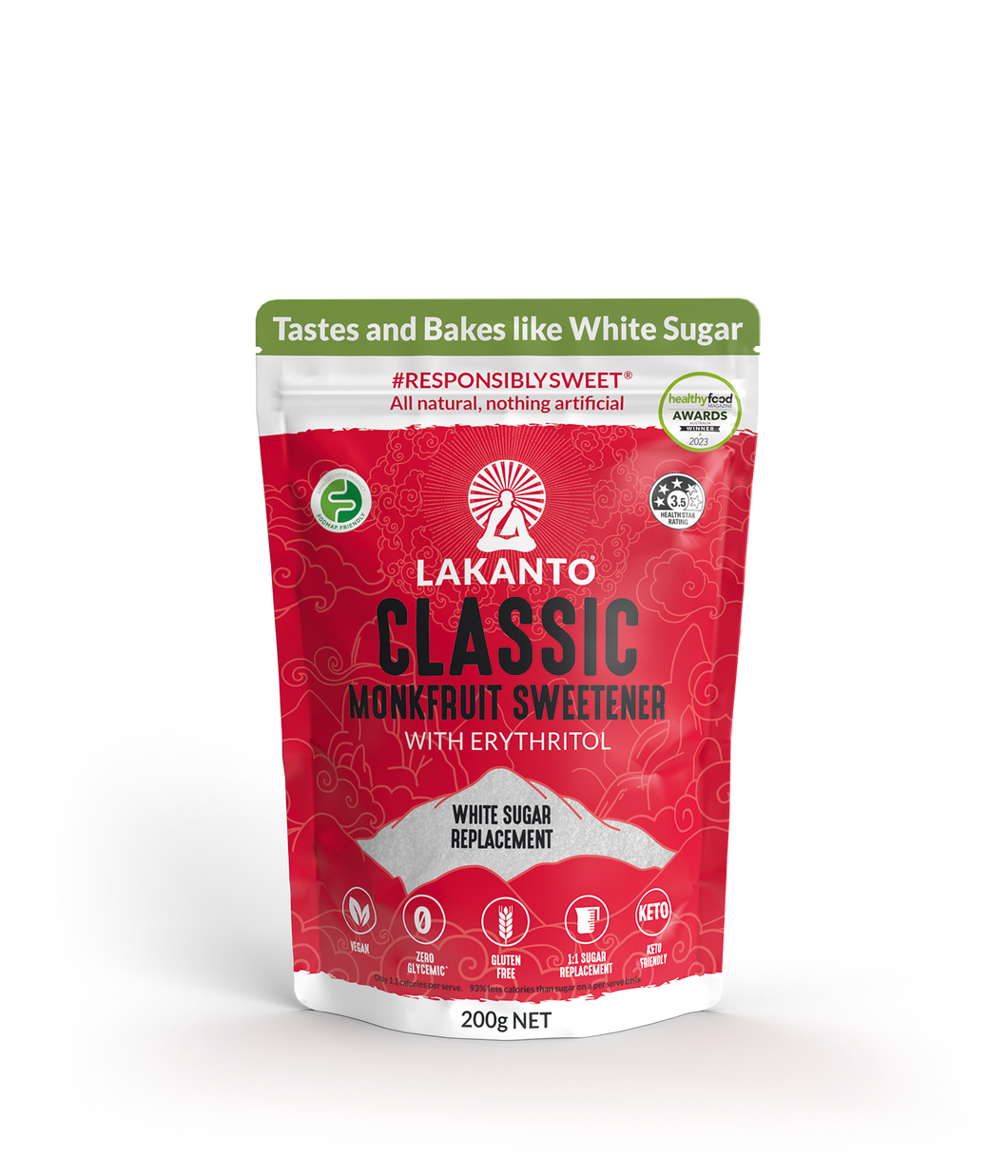 Lakanto Classic Monkfruit Sweetener with Erythritol — 500g