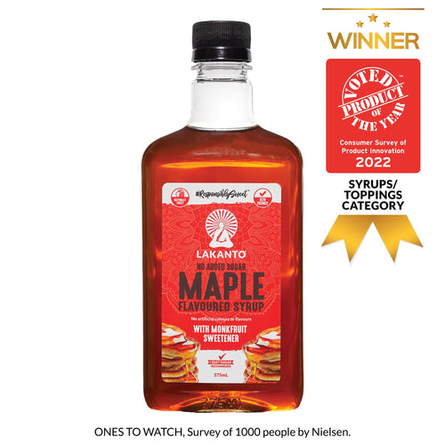 Maple Flavoured Syrup with Monkfruit Sweetener 375mL